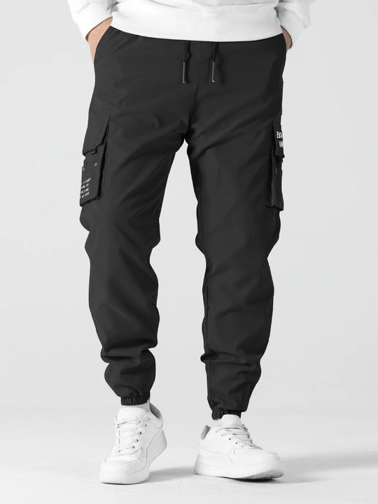 Herren Tapered Cargo-Jogginghose mit elastischem Bund, Multifachtaschen & Bündchen Nord Taschen