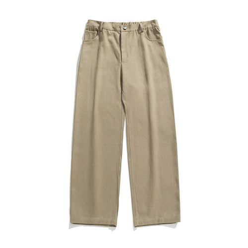 Damen Weite hochtaillierte Chino-Hose aus Baumwollmix mit geradem Bein Nord Taschen