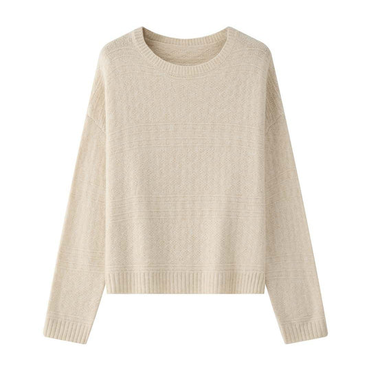 Damen Weicher Mohair-Optik Oversize-Pullover mit U-Boot-Ausschnitt Nord Taschen