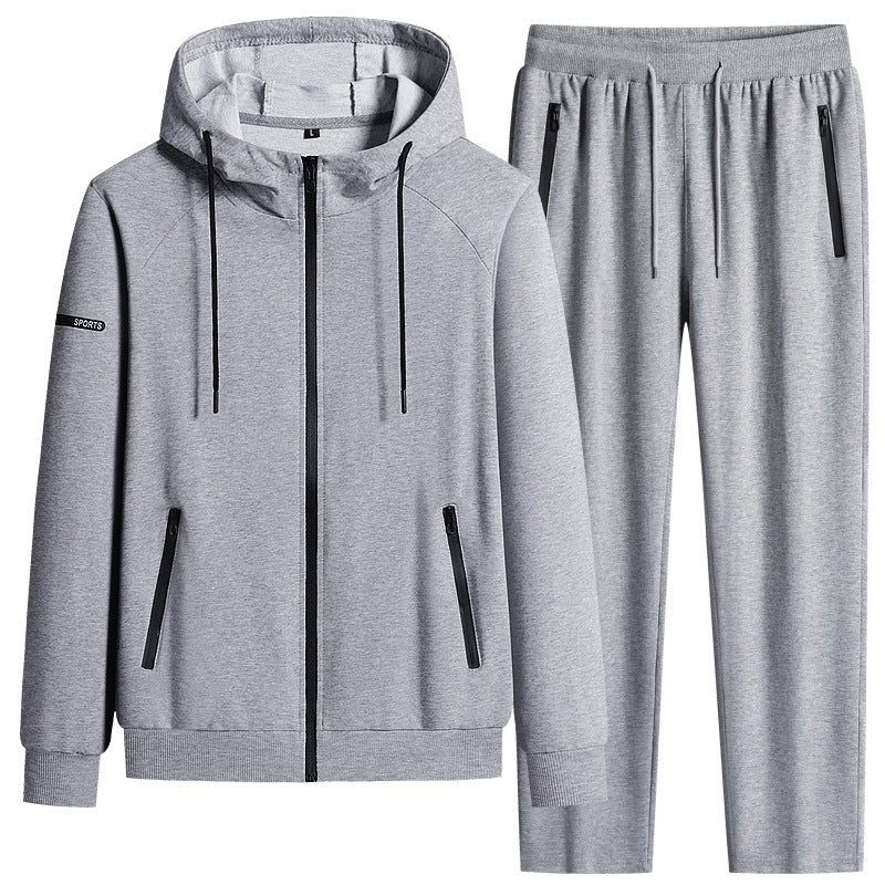 Herren Sportlicher Softshell-Trainingsanzug-Set mit fleecegefütterter Jacke und tapered Jogginghose Nord Taschen