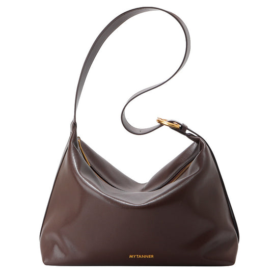 Damen Hobo Tasche aus luxuriösem Glattleder mit goldenen Akzenten Nord Taschen