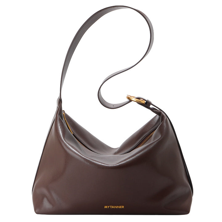Damen Hobo Tasche aus luxuriösem Glattleder mit goldenen Akzenten Nord Taschen