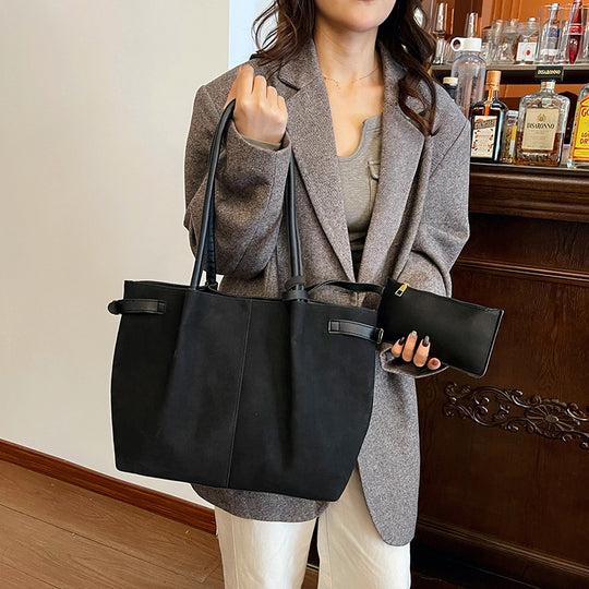 Damen modische Tragetasche aus hochwertigem Kunstleder mit abnehmbarem Mini-Organizer Nord Taschen