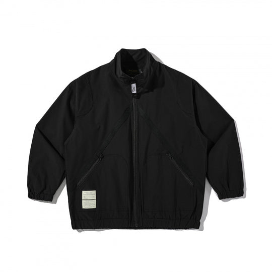 Unisex Leichte Boxy-Utility-Jacke mit Stehkragen, diagonalem Reißverschluss und elastischem Saum Nord Taschen