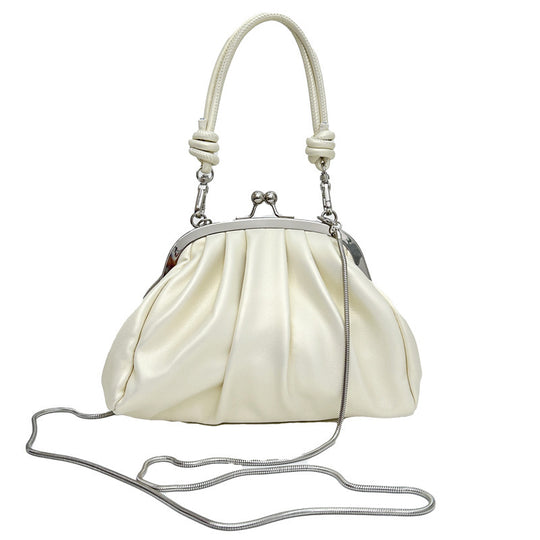 Damen Clutch-Tasche mit elegantem Raffungseffekt und abnehmbarem Schulterriemen Nord Taschen