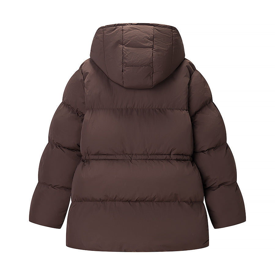 Damen Wattierte Pufferjacke mit Kapuze, taillierbarem Kordelzug und Zwei-Wege-Reißverschluss Nord Taschen