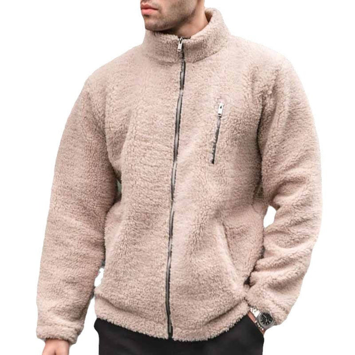 Herren kuschelige Fleecejacke mit praktischem Reißverschluss