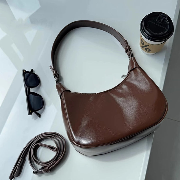 Damen Schultertasche mit elegantem Faltendesign und verstellbarem Schulterriemen Nord Taschen