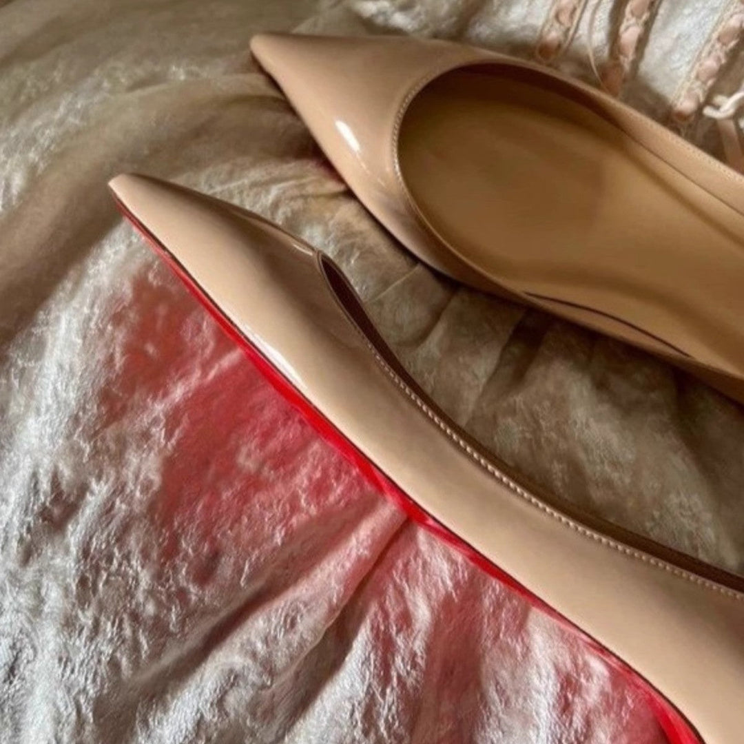 Damen spitze Ballerinas mit moderner Silhouette