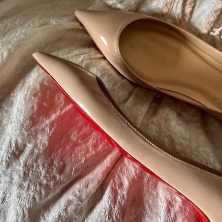 Damen spitze Ballerinas mit moderner Silhouette
