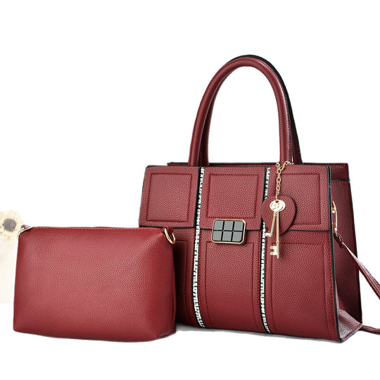 Damen Handtasche mit eleganter Kroko-Prägung und abnehmbarer Kosmetiktasche Nord Taschen