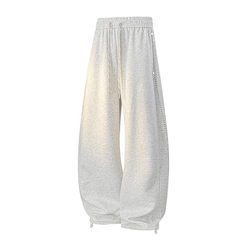 Herren Oversize-Baggy-Jogginghose mit Tunnelzug, seitlicher Druckknopfleiste & verstellbaren Beinabschlüssen Nord Taschen