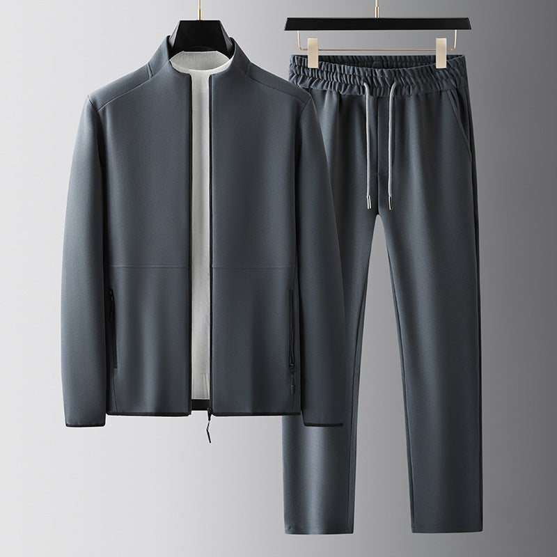 Trainingsanzug Reißverschlussjacke mit Hohem Kragen Elastischer Bund Lässige Passform
