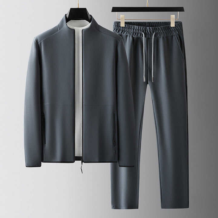 Trainingsanzug Reißverschlussjacke mit Hohem Kragen Elastischer Bund Lässige Passform