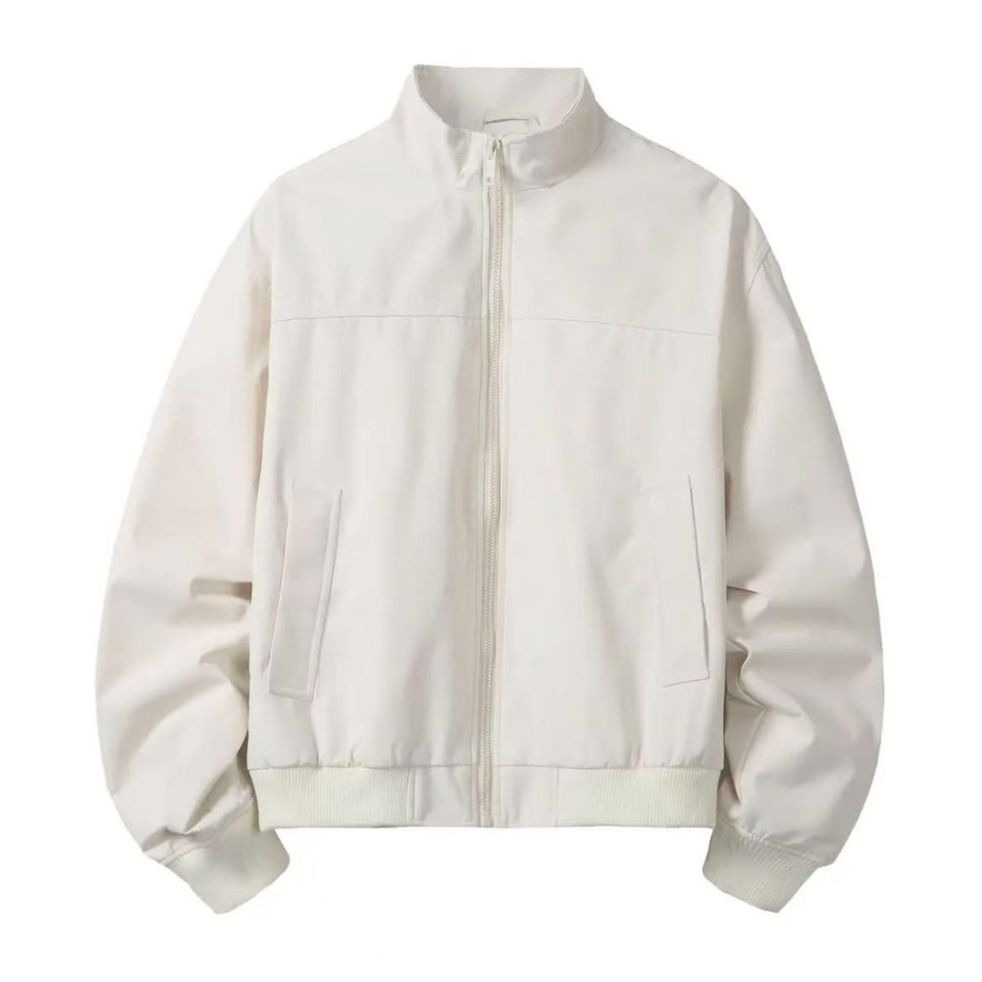 Herren Minimalistische Utility-Zipjacke im Bomberstil mit hohem Kragen und verdeckten Eingriffstaschen Nord Taschen