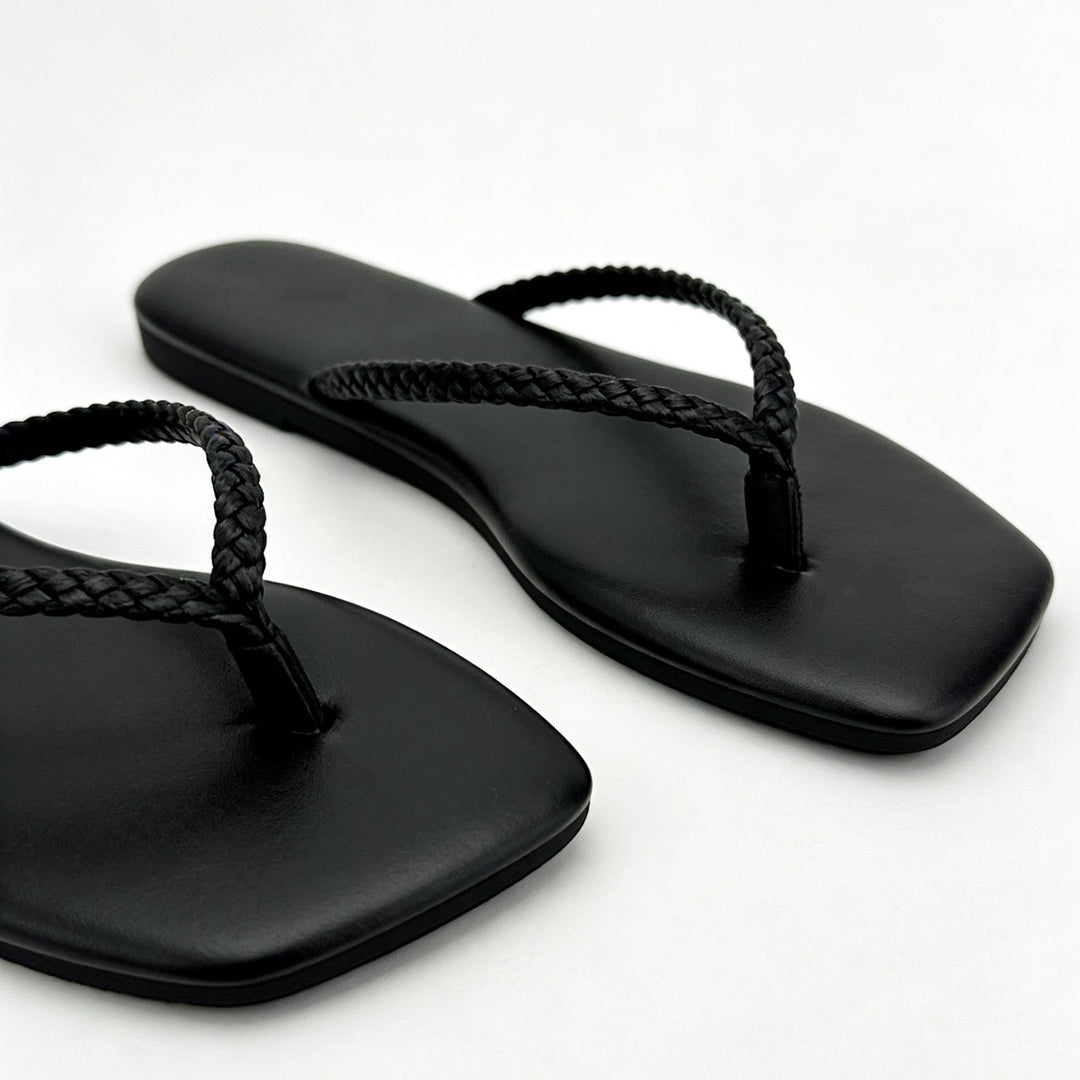 Damen Minimalistische Zehentrenner-Sandalen mit ergonomischem Design