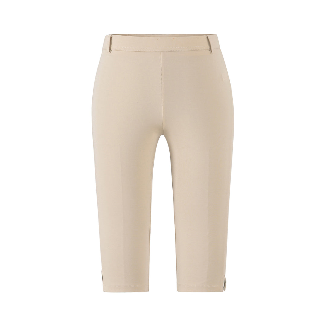 Damen Capri-Stretchhose mit hohem Bund, schmaler Silhouette und Bein-Schlitz Nord Taschen