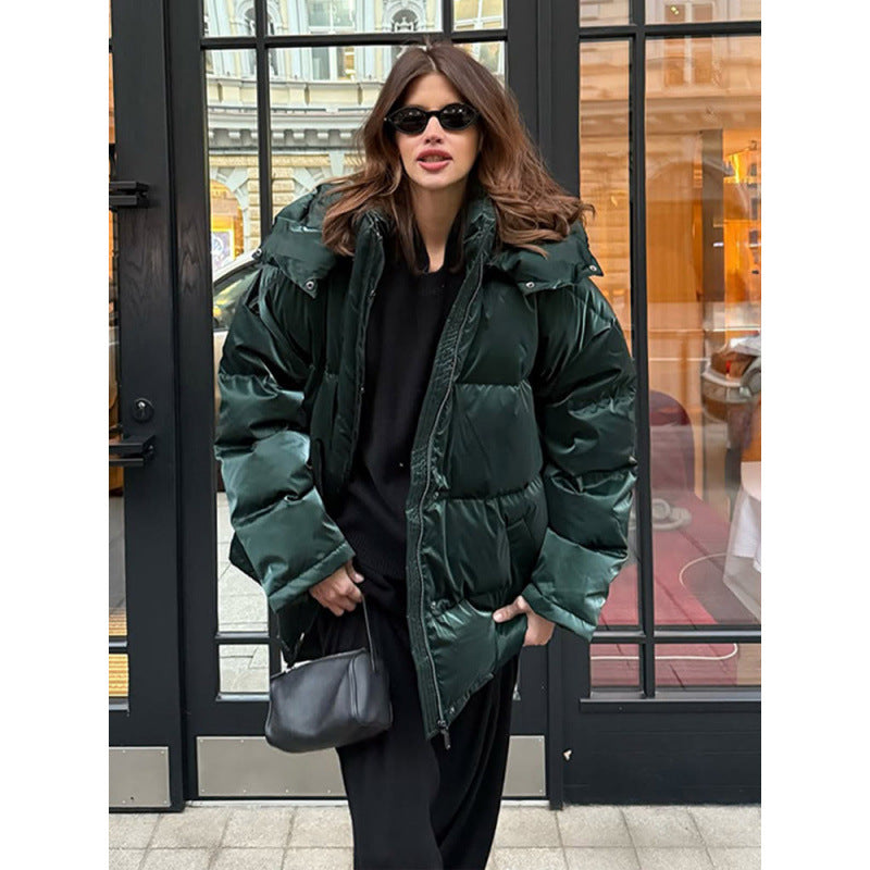 Damen Stepp-Winterjacke mit Taillenkordel und hohem Stehkragen Nord Taschen