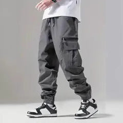 Herren Twill-Cargo-Jogginghose mit Reißverschluss-Beintasche & Tunnelzugbund Nord Taschen