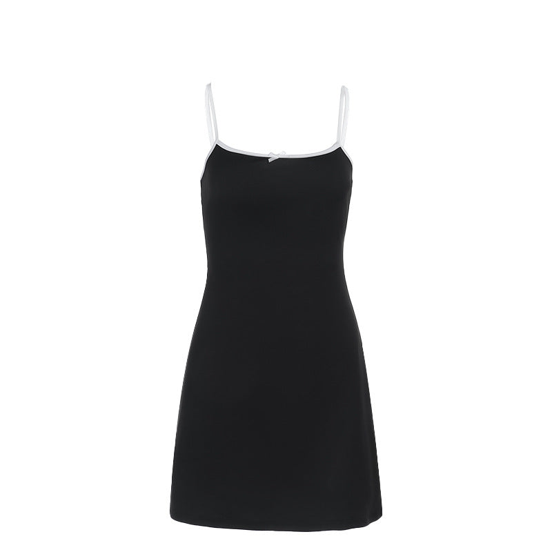 Damen lässiges Sommerkleid mit verstellbaren Spaghettiträgern Nord Taschen