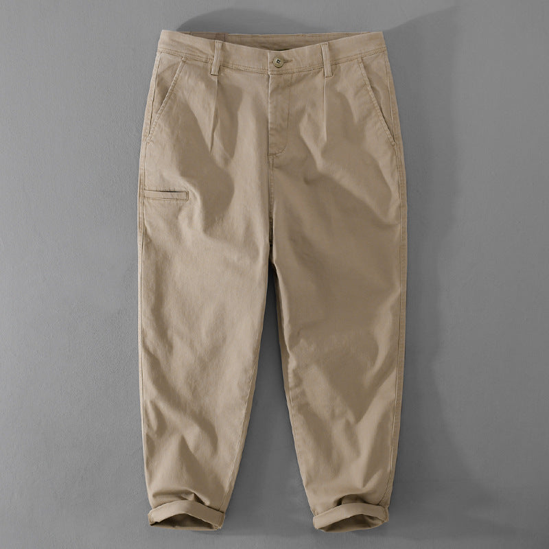 Herren Konische Baumwoll-Chino mit Cargo-Tasche und gekrempeltem Saum Nord Taschen