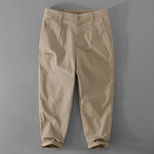 Herren Konische Baumwoll-Chino mit Cargo-Tasche und gekrempeltem Saum Nord Taschen