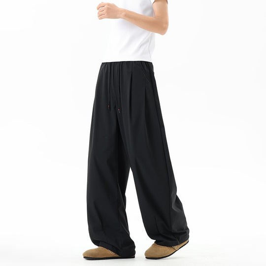 Damen Extraweite Palazzo‑Hose im Oversize‑Baggy‑Schnitt mit Elastbund & Tunnelzug Nord Taschen