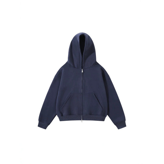 Unisex Oversize Kapuzenjacke mit durchgehendem Reißverschluss und Kängurutaschen aus Baumwoll-Fleece Nord Taschen