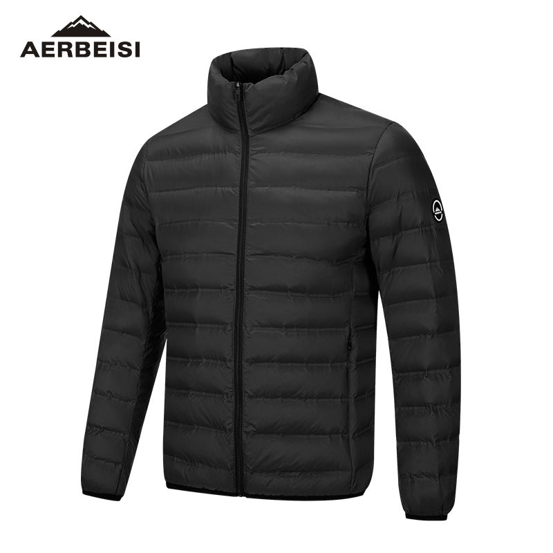 Herren ultraleichte Stepp-Daunenjacke mit Stehkragen Nord Taschen