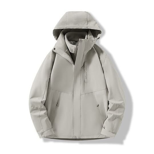 Herren Minimalistische City-Outdoorjacke mit verschweißten Nähten, verstellbarer Kapuze und Thermofutter Nord Taschen