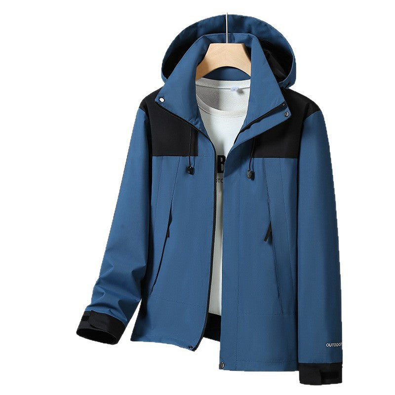 Herren Leichte Softshelljacke mit Kontrast-Schulter, verstellbarer Kapuze und wasserabweisender Membran Nord Taschen