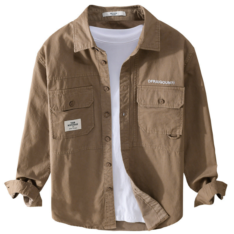 Herren Field-Overshirt im Military-Stil mit aufgesetzten Brusttaschen und relaxed Fit Nord Taschen
