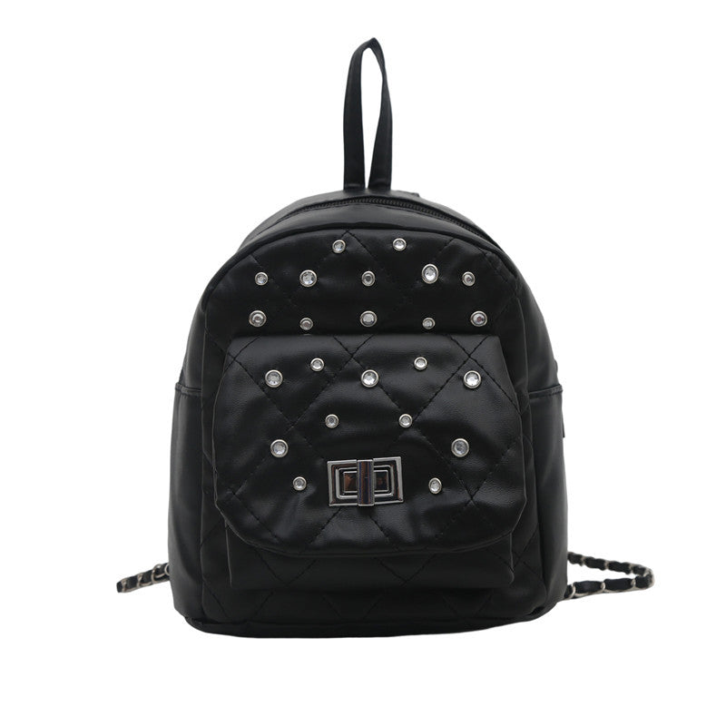 Damen Mini-Rucksackhandtasche mit eleganter Steppung und funkelnden Akzenten Nord Taschen