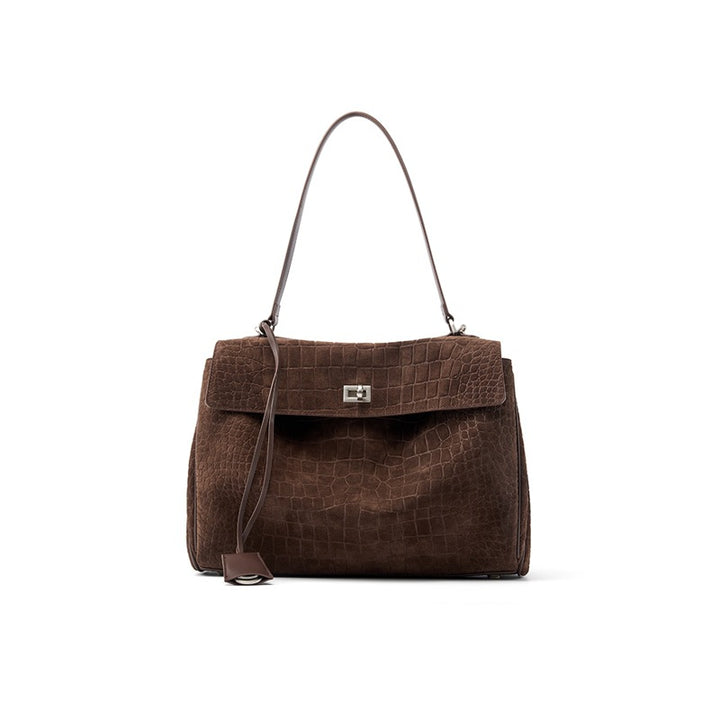 Damen-Handtasche aus elegantem Krokodilleder mit verstellbarem Tragegurt Nord Taschen
