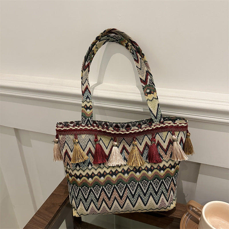Damen modische Tragetasche mit einzigartigem ethnischen Design Nord Taschen
