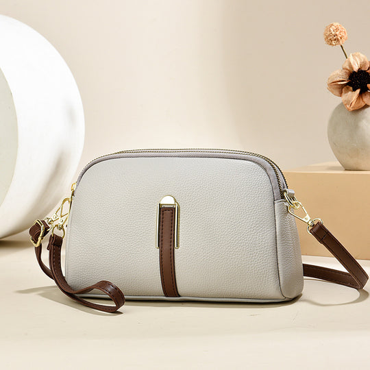 Damen Umhängetasche mit eleganter Lederstruktur und abnehmbarem Schulterriemen Nord Taschen