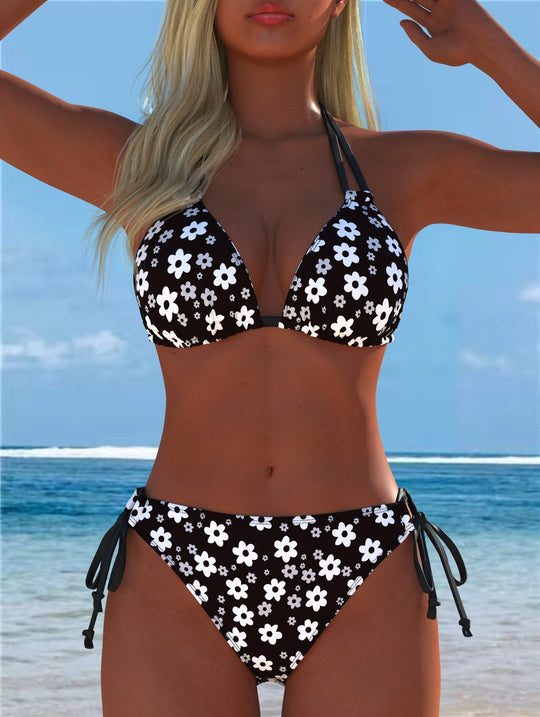Damen Bikini-Set mit verspieltem Schnitt und trendigem Mustermix Nord Taschen