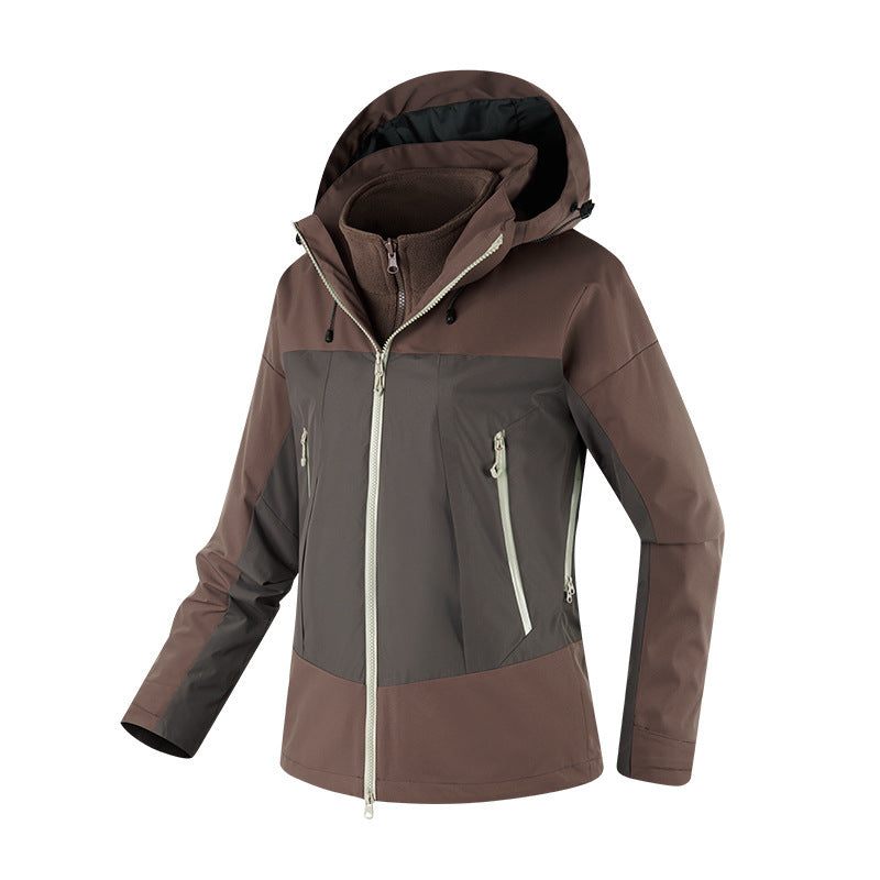 Damen Wetterfeste Urban-Trekkingjacke mit Thermo-Fleece-Inlay und verschweißten Reißverschlüssen Nord Taschen