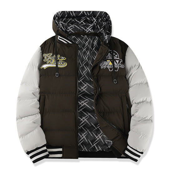 Herren Modische Steppjacke mit hohem Kragen und kontrastierenden Akzenten Nord Taschen