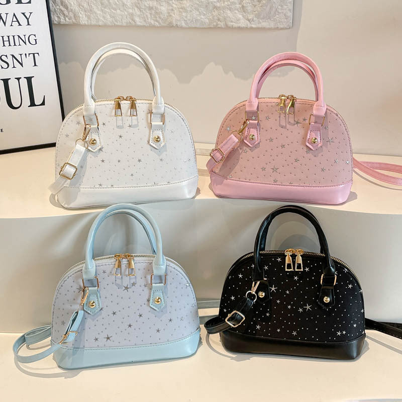 Damen Designer Handtasche mit funkelndem Sternenmotiv Nord Taschen