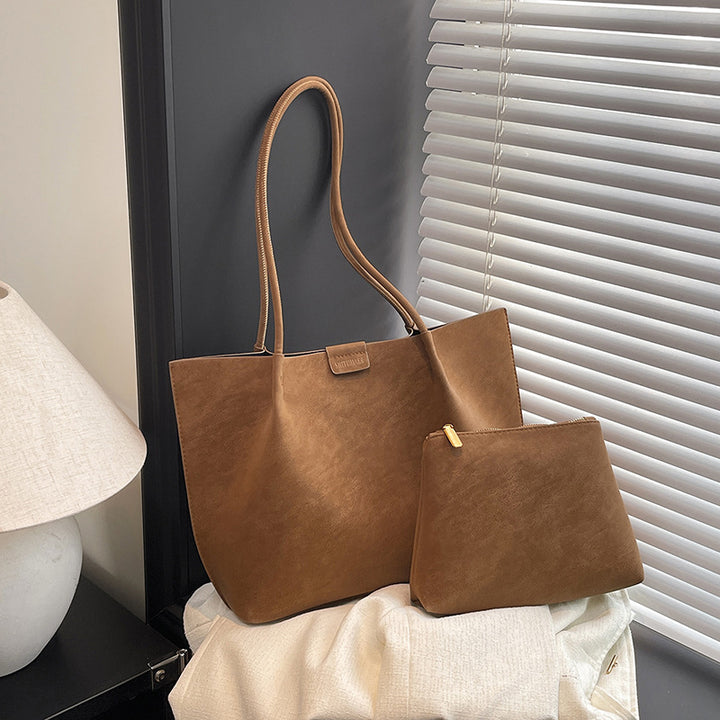 Damen elegante Schultertasche mit abnehmbarem Kosmetiktäschchen Nord Taschen
