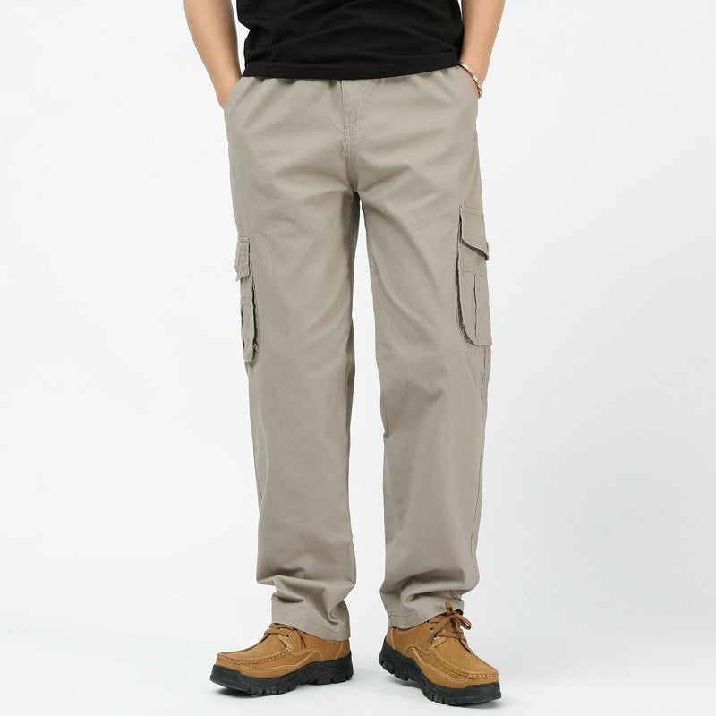 Herren Utility-Cargohose mit weitem Schnitt, mehrfachen Klappentaschen & geradem Bein Nord Taschen