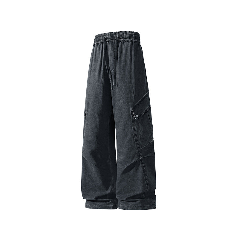 Herren Weite Utility-Cargo-Hose im Baggy‑Cut mit Tunnelzugbund und großen Klappentaschen Nord Taschen