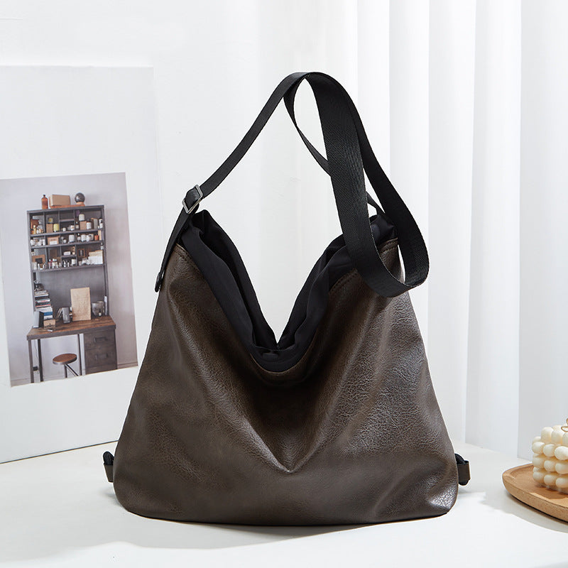 Damen Hobo-Tasche aus hochwertigem, geschmeidigem Kunstleder mit praktischem Faltendesign Nord Taschen
