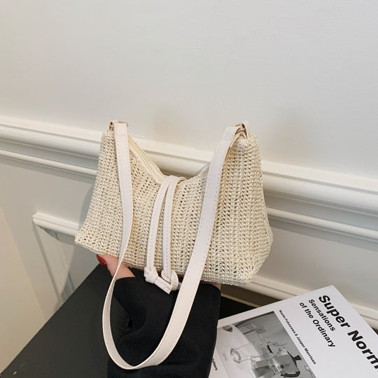 Damen Umhängetasche aus geflochtenem Material mit verstellbarem Trageriemen Nord Taschen