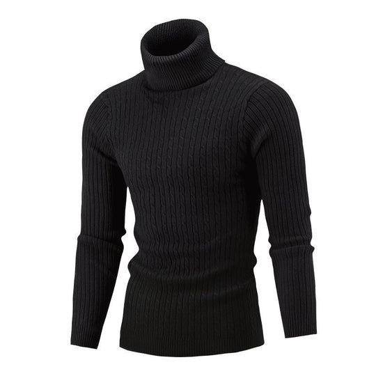 Herren Taillierter Thermo-Rollkragenpullover mit Zopf- und Rippstrickstruktur Nord Taschen