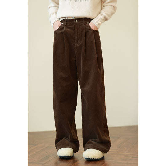 Damen Weit geschnittene Cordhose Nord Taschen