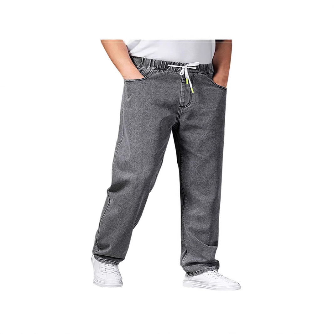 Herren weitenverstellbare Denim Jogginghose mit elastischem Bund und Kordelzug Nord Taschen