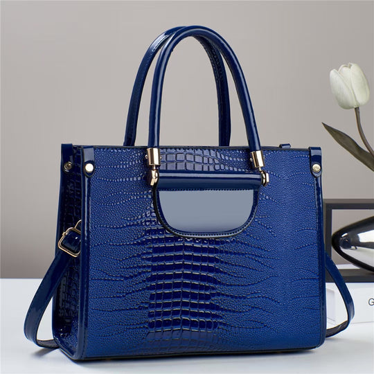 Damen Handtasche mit luxuriösem Krokodil-Look und abnehmbarem Schulterriemen Nord Taschen