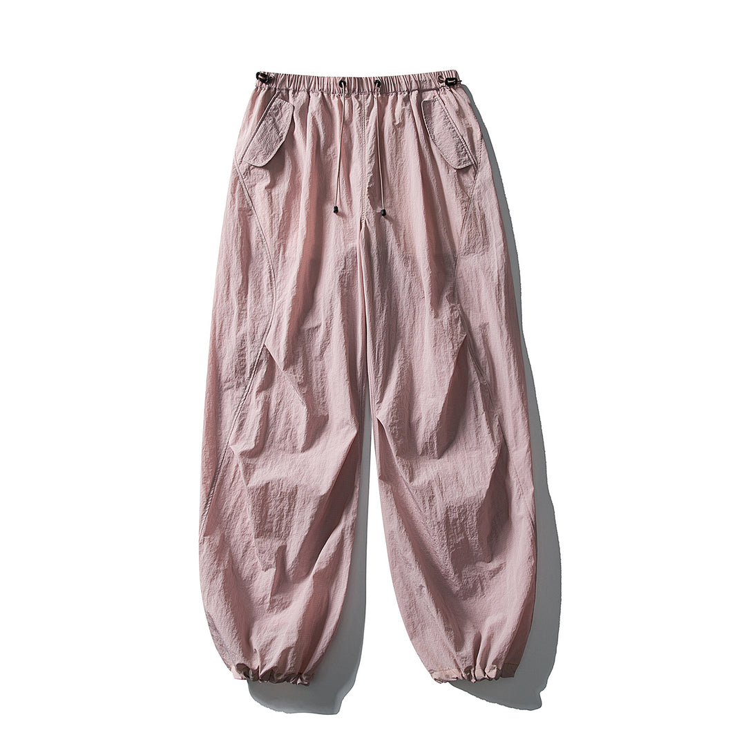 Unisex Weite Utility-Hose mit Ballon‑Silhouette, elastischem Tunnelzugbund und Bündchen Nord Taschen